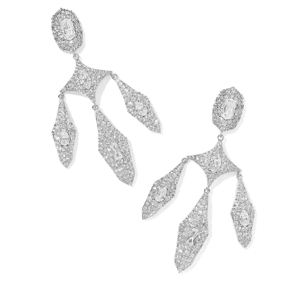 NEW Kendra Scott Bella Silver Statement Earrings